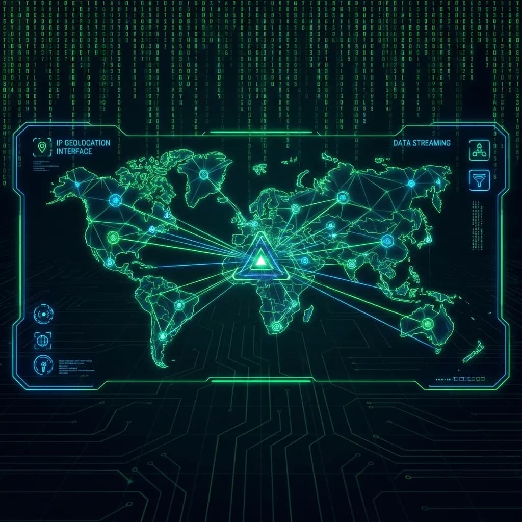Map showing global IP address distribution