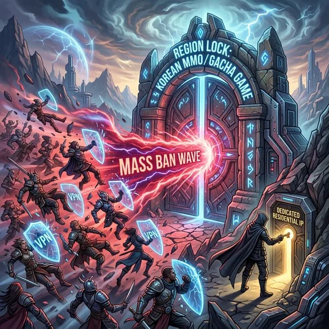 Thousands of players with VPN shields being blasted away by a Mass Ban Wave while one player uses a Dedicated IP key to enter safely